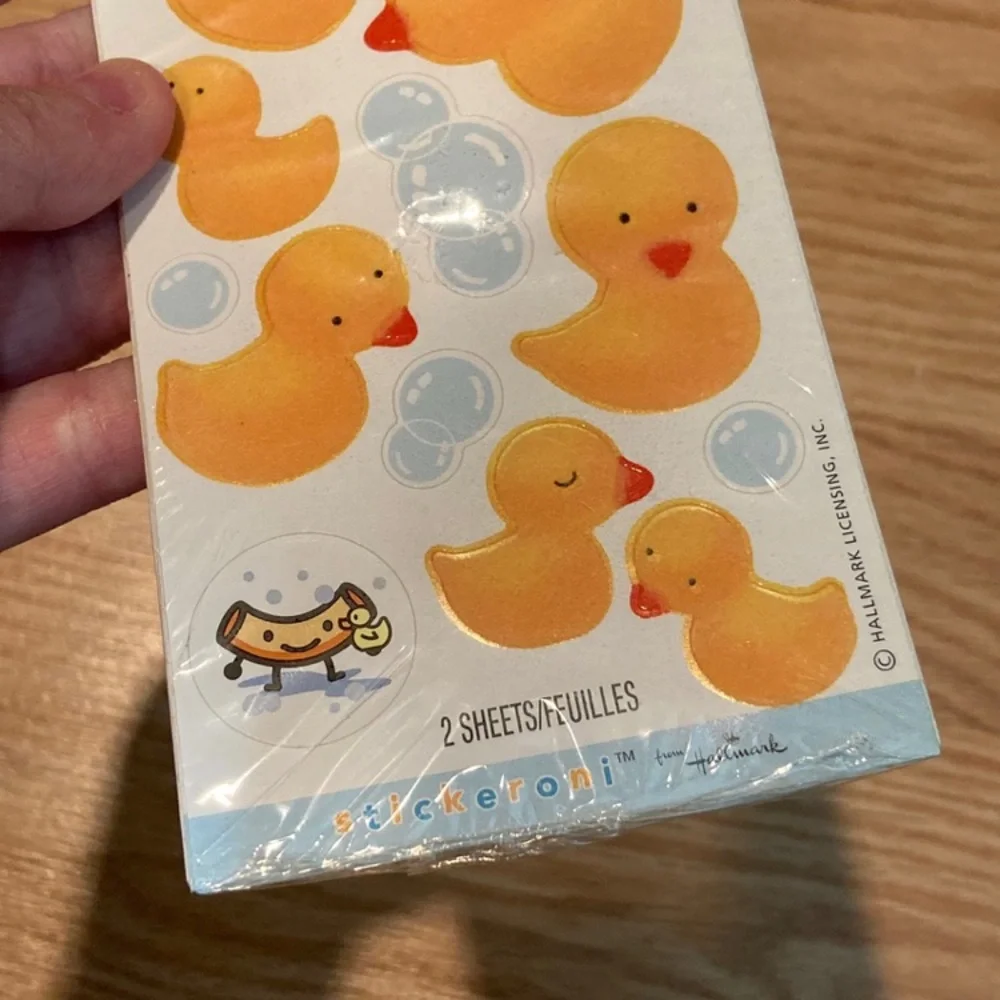 NWT Hallmark Bath‎ Ducky Velvet sticker pack